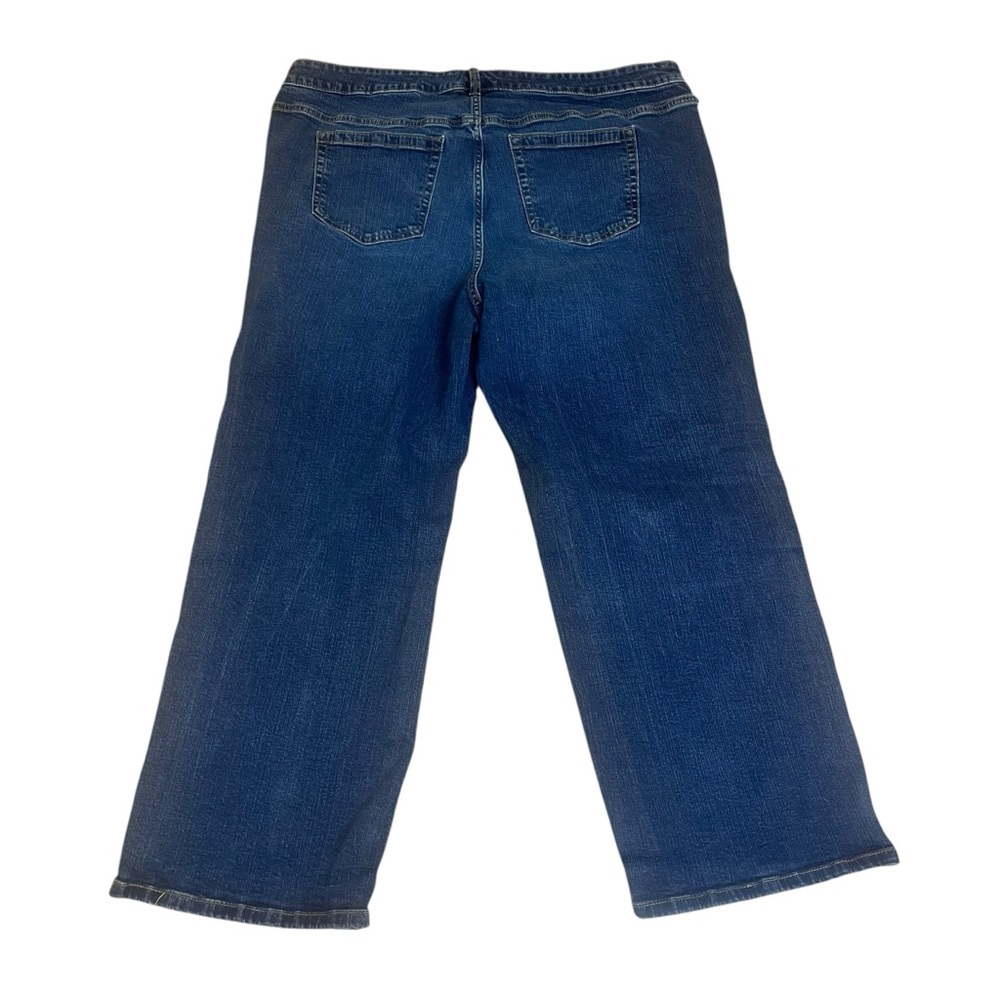 Torrid Women's Distressed Perfect Wide Leg Vintage Stretch Jeans Sz 18 - Picture 7 of 9
